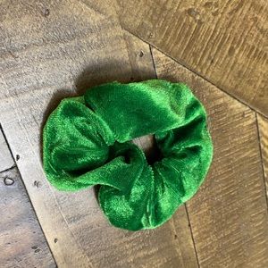 Target Green Faux Velvet Scrunchie